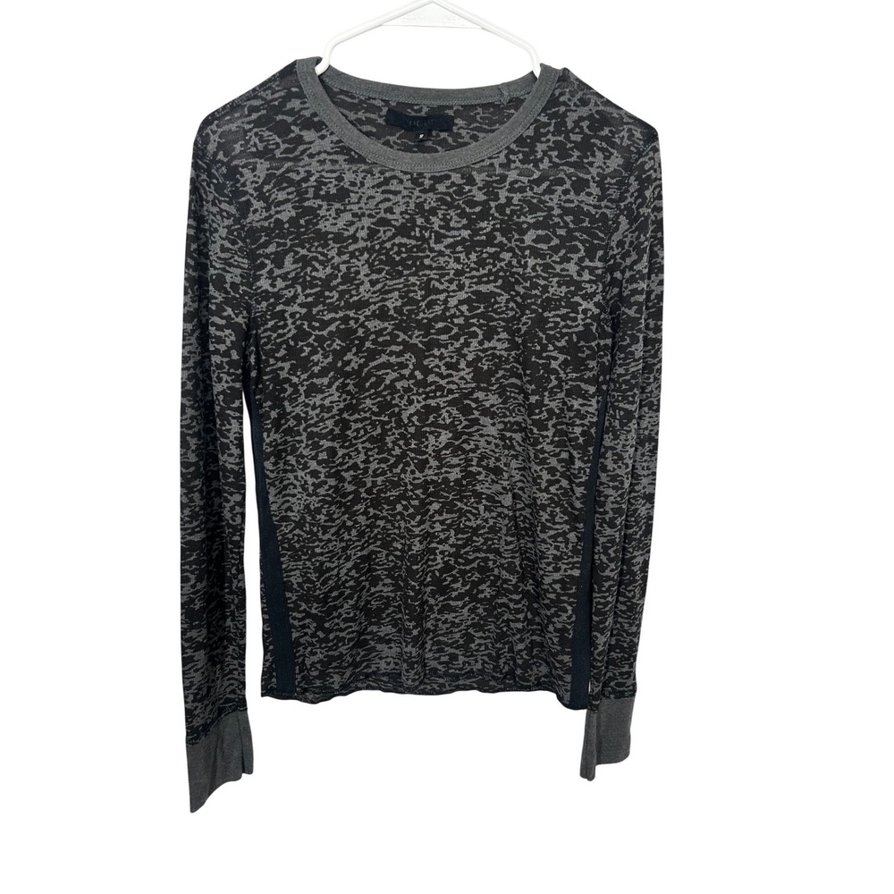 Rogue Long-Sleeved Gray Patterned Shirt Ribbed Texture‎ Women's Size Small